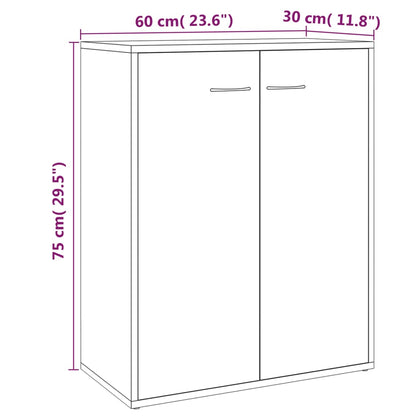 Sideboard Räuchereiche 60x30x75 cm Holzwerkstoff