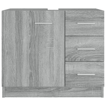 Waschbeckenschrank Grau Sonoma 63x30x54 cm Holzwerkstoff