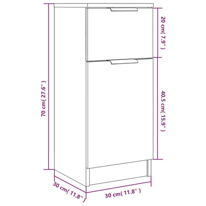 Sideboard Sonoma-Eiche 30x30x70 cm Holzwerkstoff