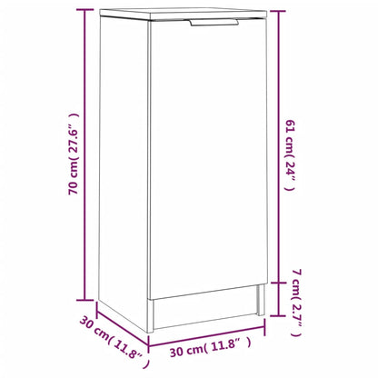 Sideboards 2 Stk. Sonoma-Eiche 30x30x70 cm Holzwerkstoff