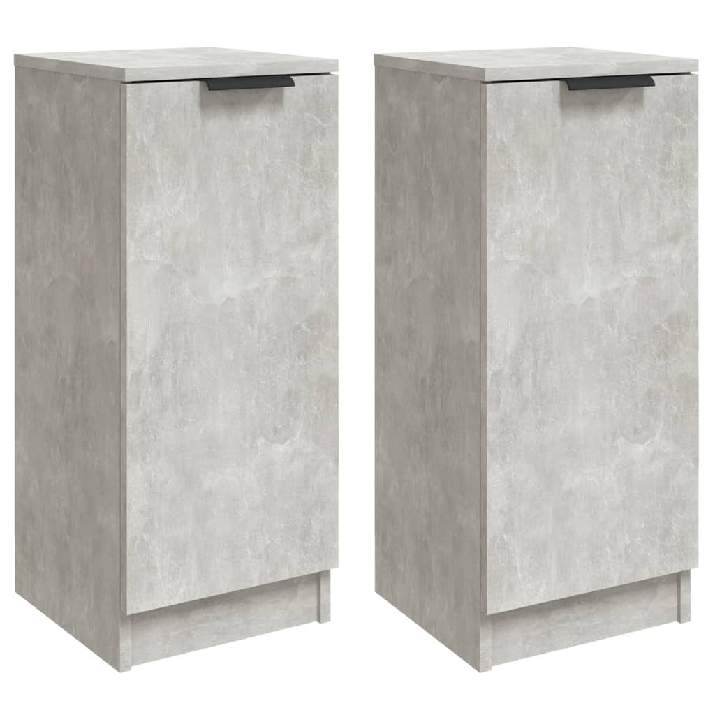 Sideboards 2 Stk. Betongrau 30x30x70 cm Holzwerkstoff