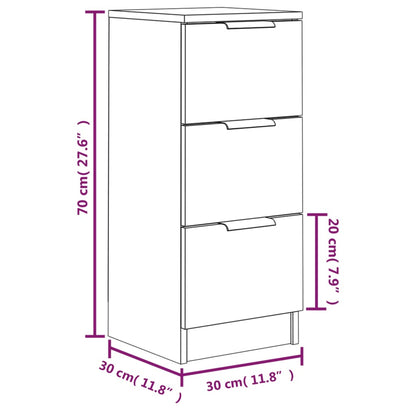 Sideboard Weiß 30x30x70 cm Holzwerkstoff