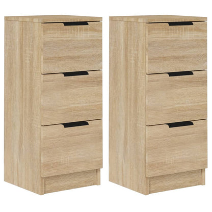 Sideboards 2 Stk. Sonoma-Eiche 30x30x70 cm Holzwerkstoff