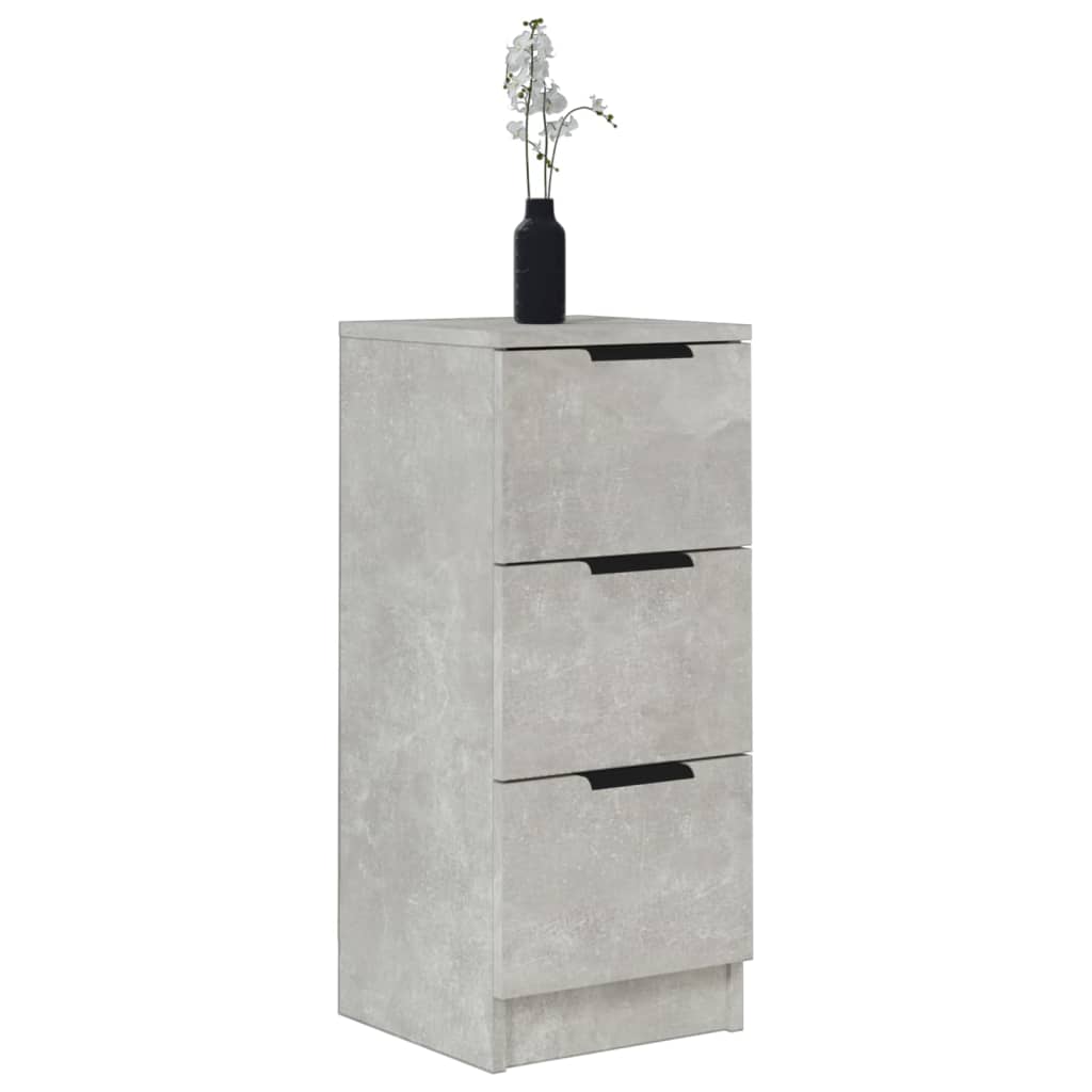 Sideboards 2 Stk. Betongrau 30x30x70 cm Holzwerkstoff