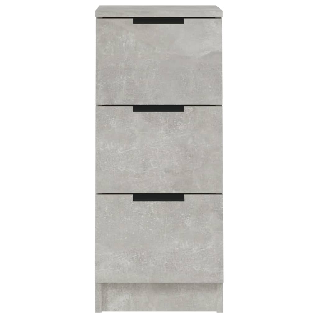 Sideboards 2 Stk. Betongrau 30x30x70 cm Holzwerkstoff