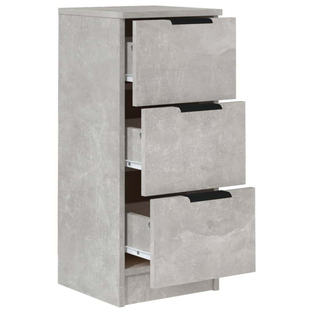 Sideboards 2 Stk. Betongrau 30x30x70 cm Holzwerkstoff