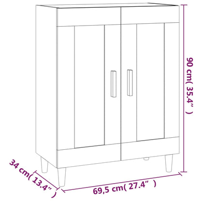 Sideboard Weiß 69,5x34x90 cm Holzwerkstoff