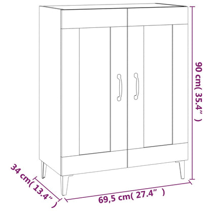 Sideboard Weiß 69,5x34x90 cm Holzwerkstoff