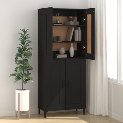 Sideboard Schwarz 69,5x34x90 cm Holzwerkstoff