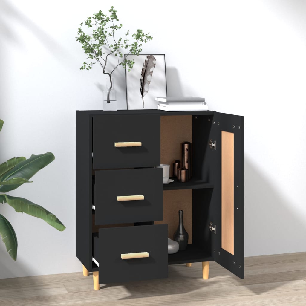 Sideboard Schwarz 69,5x34x90 cm Holzwerkstoff