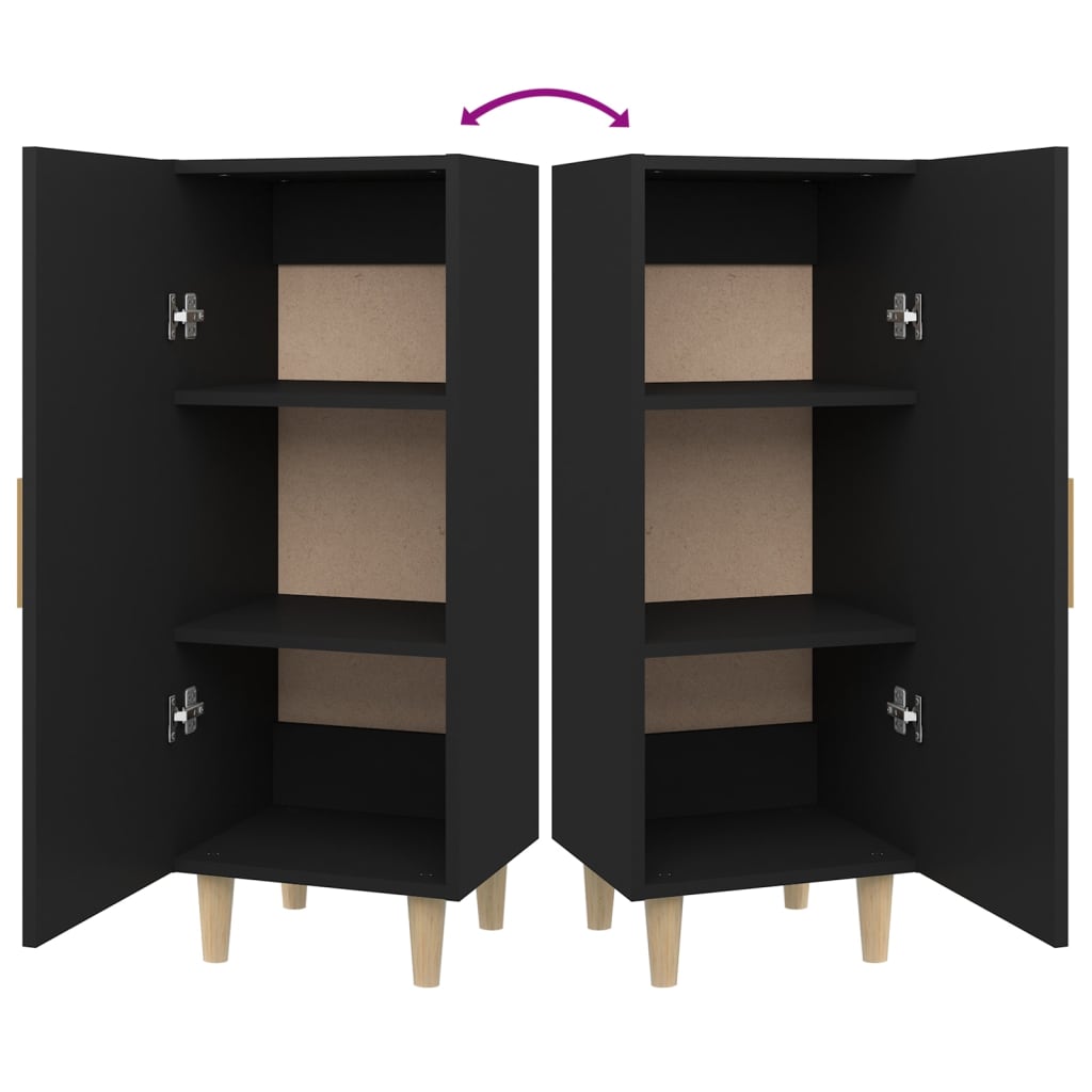 Sideboard Schwarz 34,5x34x90 cm Holzwerkstoff