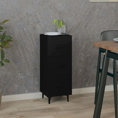 Sideboard Schwarz 34,5x34x90 cm Holzwerkstoff