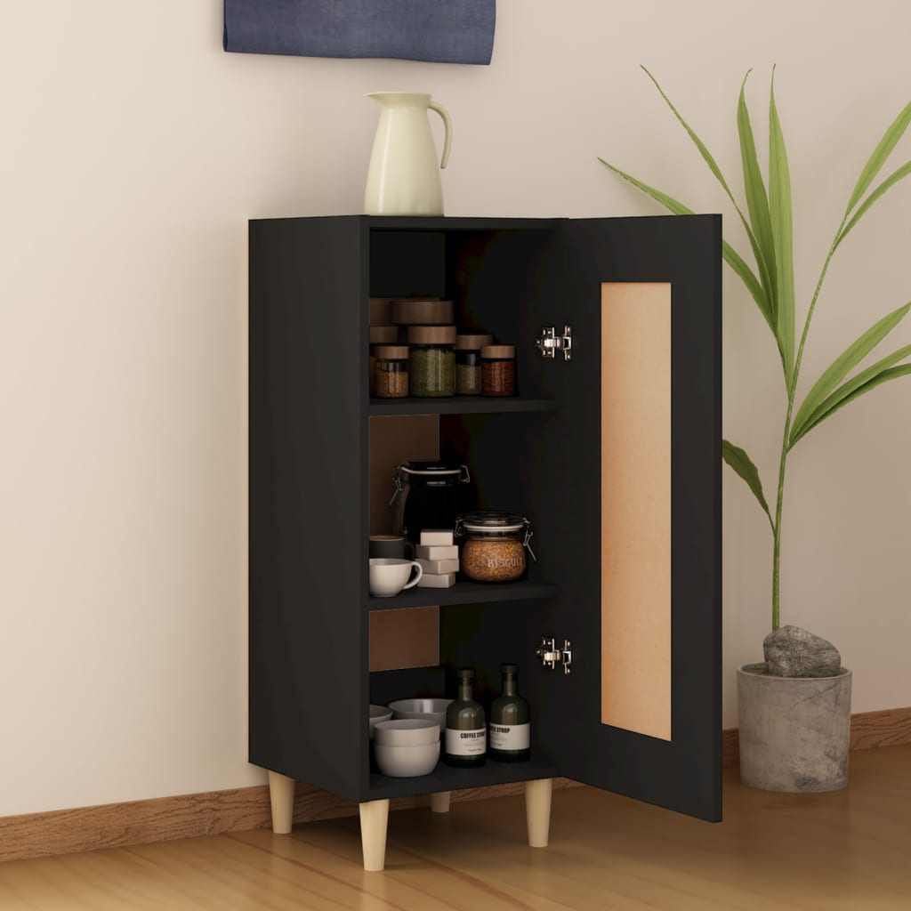 Sideboard Schwarz 34,5x34x90 cm Holzwerkstoff