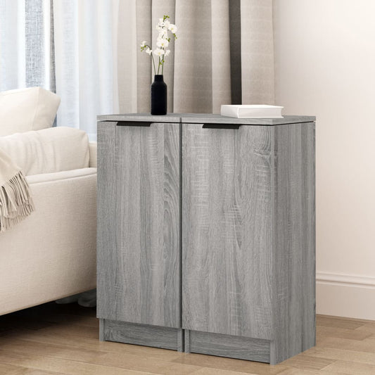 Sideboards 2 Stk. Grau Sonoma 30x30x70 cm Holzwerkstoff