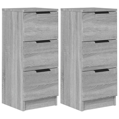 Sideboards 2 Stk. Grau Sonoma 30x30x70 cm Holzwerkstoff