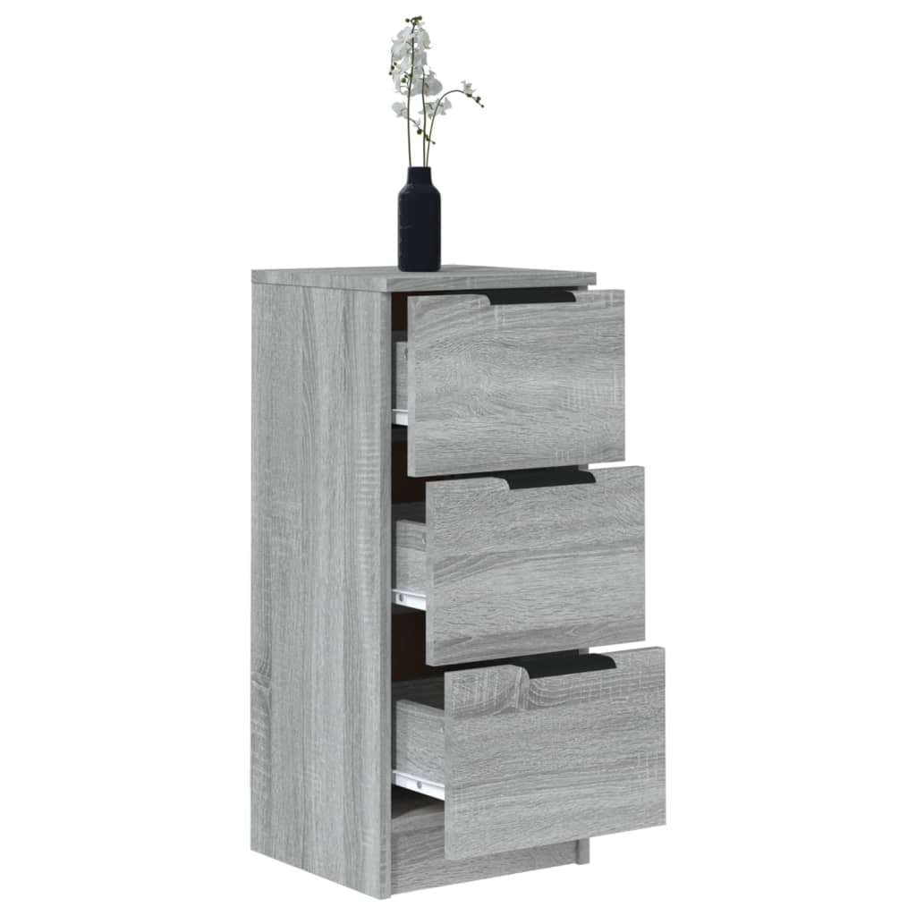 Sideboards 2 Stk. Grau Sonoma 30x30x70 cm Holzwerkstoff