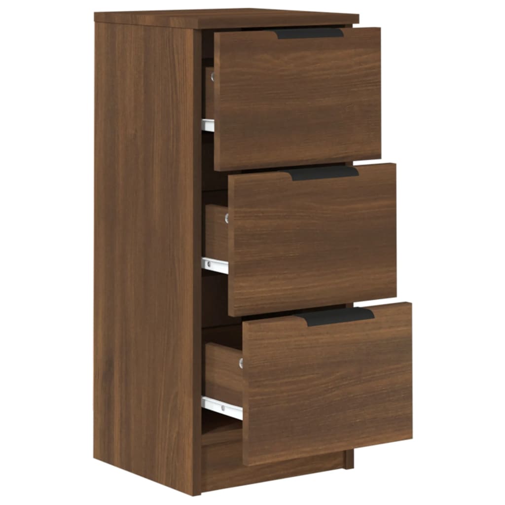 Sideboards 2 Stk. Braun Eichen-Optik 30x30x70 cm Holzwerkstoff