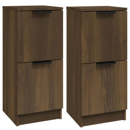 Sideboards 2 Stk. Braun Eichen-Optik 30x30x70 cm Holzwerkstoff