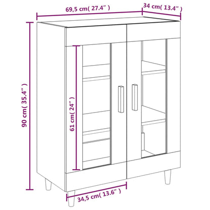 Sideboard Räuchereiche 69,5x34x90 cm Holzwerkstoff