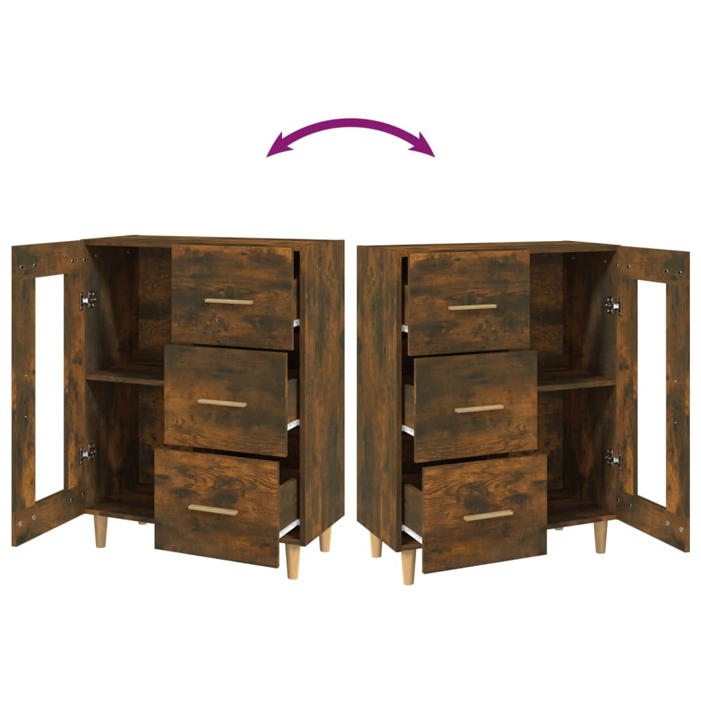 Sideboard Räuchereiche 69,5x34x90 cm Holzwerkstoff