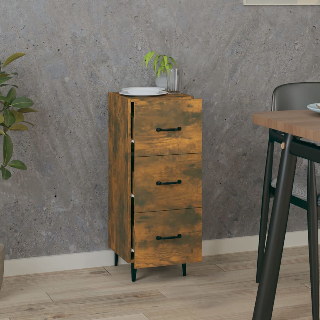 Sideboard Räuchereiche 34,5x34x90 cm Holzwerkstoff