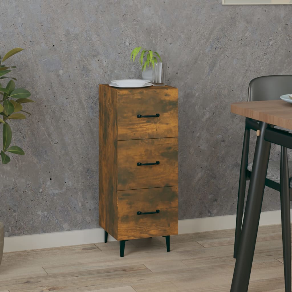 Sideboard Räuchereiche 34,5x34x90 cm Holzwerkstoff