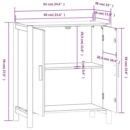 Sideboard Weiß 62x38x70 cm Holzwerkstoff