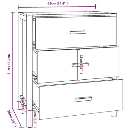 Sideboard Schwarz 62x38x70 cm Holzwerkstoff