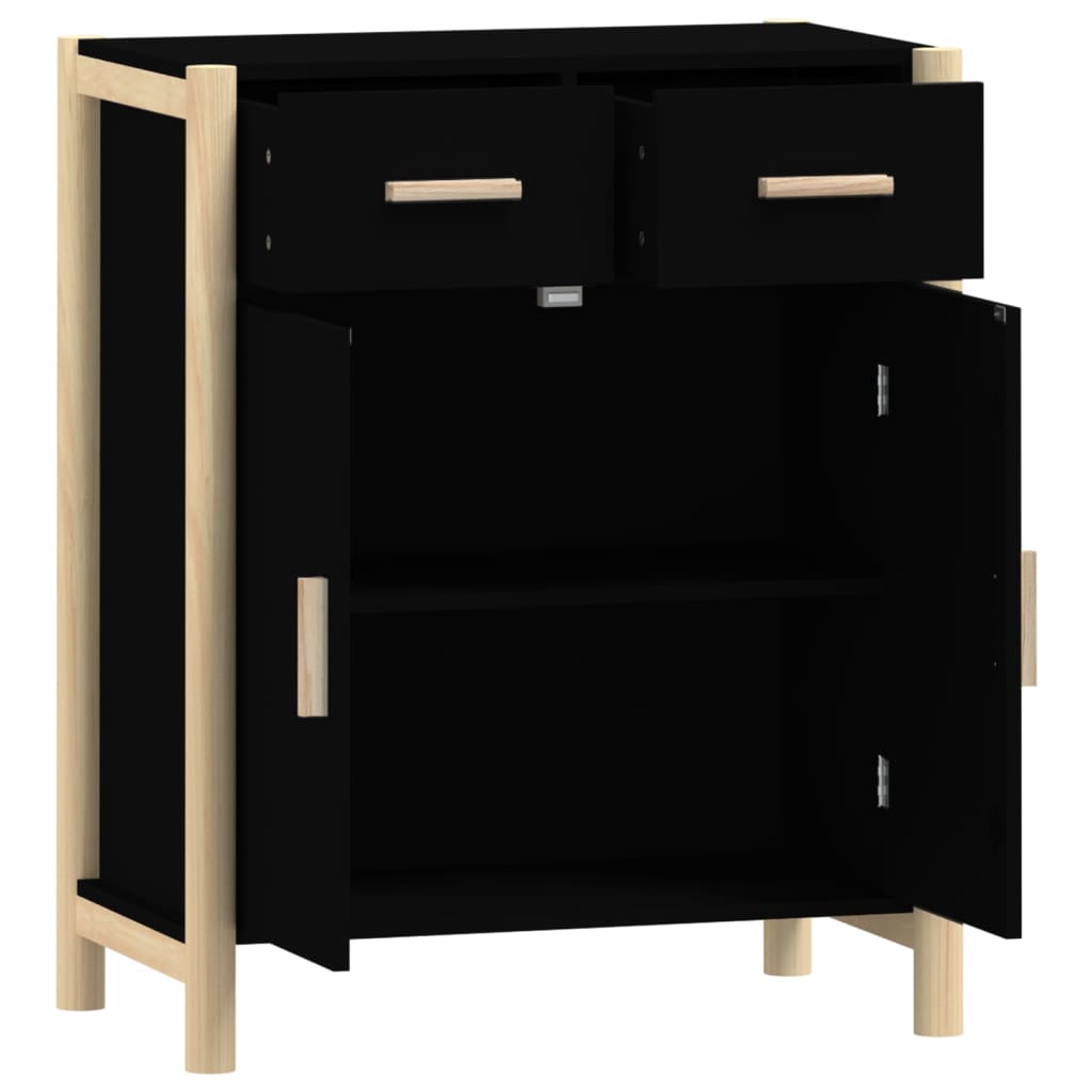 Sideboard Schwarz 62x38x75 cm Holzwerkstoff