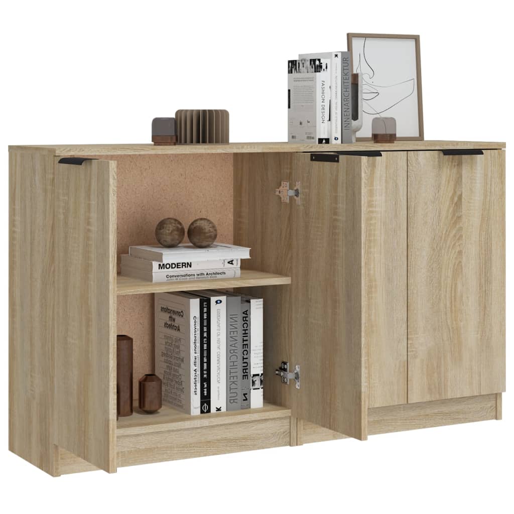 Sideboards 2 Stk. Sonoma-Eiche 60x30x70 cm Holzwerkstoff