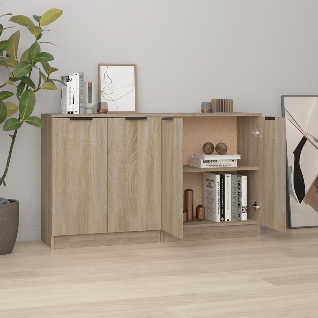 Sideboards 2 Stk. Sonoma-Eiche 60x30x70 cm Holzwerkstoff