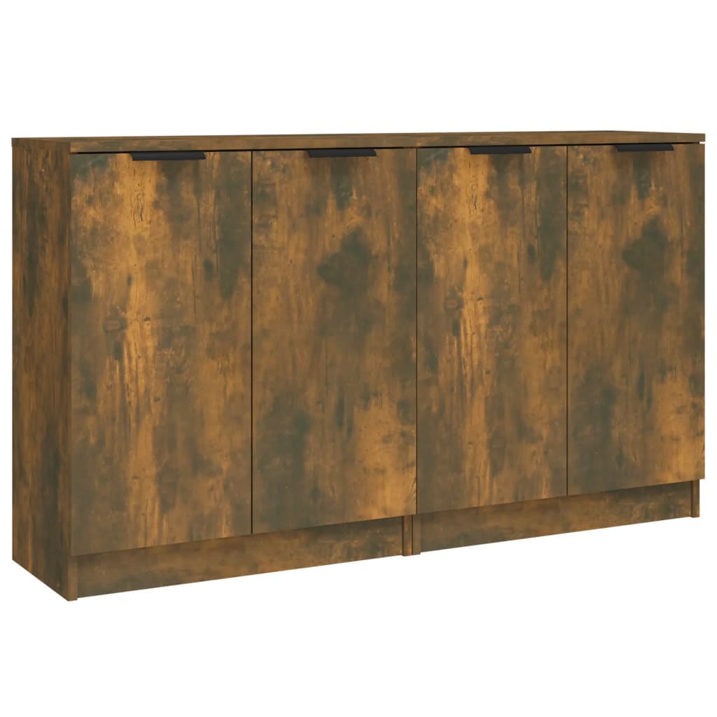 Sideboards 2 Stk. Räuchereiche 60x30x70 cm Holzwerkstoff