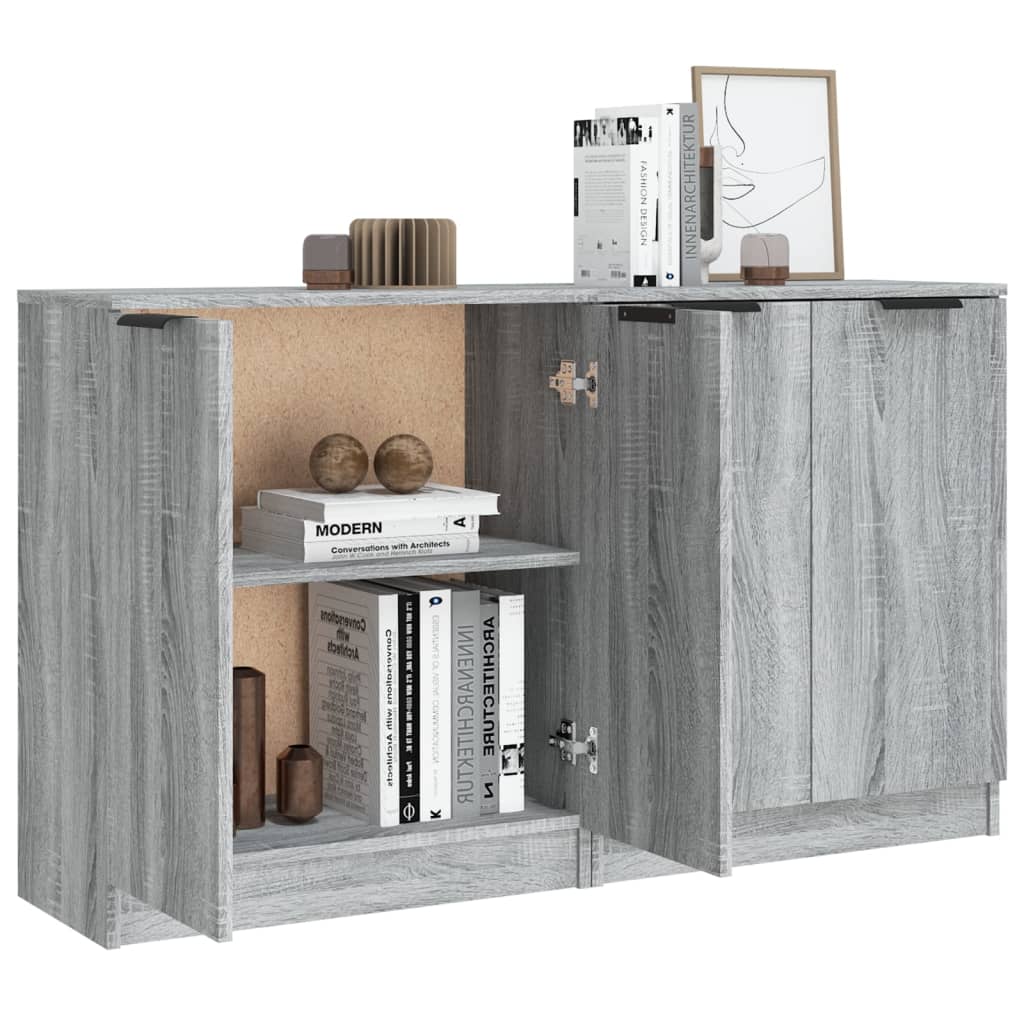 Sideboards 2 Stk. Grau Sonoma 60x30x70 cm Holzwerkstoff