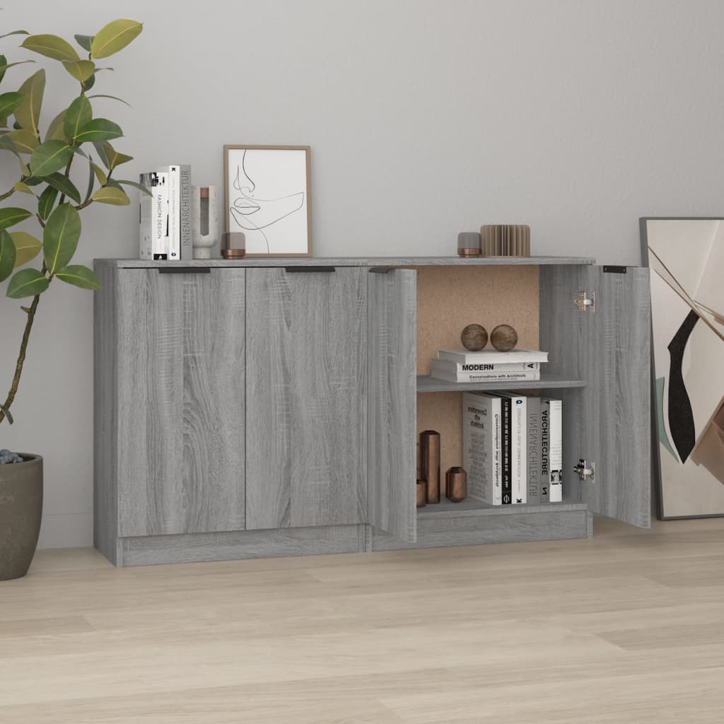 Sideboards 2 Stk. Grau Sonoma 60x30x70 cm Holzwerkstoff