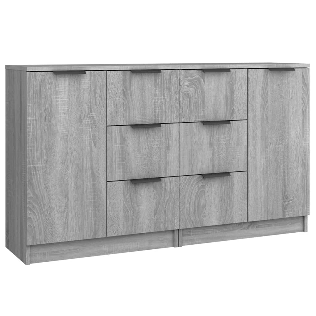 Sideboards 2 Stk. Grau Sonoma 60x30x70 cm Holzwerkstoff