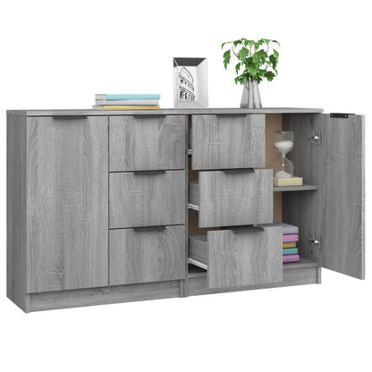 Sideboards 2 Stk. Grau Sonoma 60x30x70 cm Holzwerkstoff