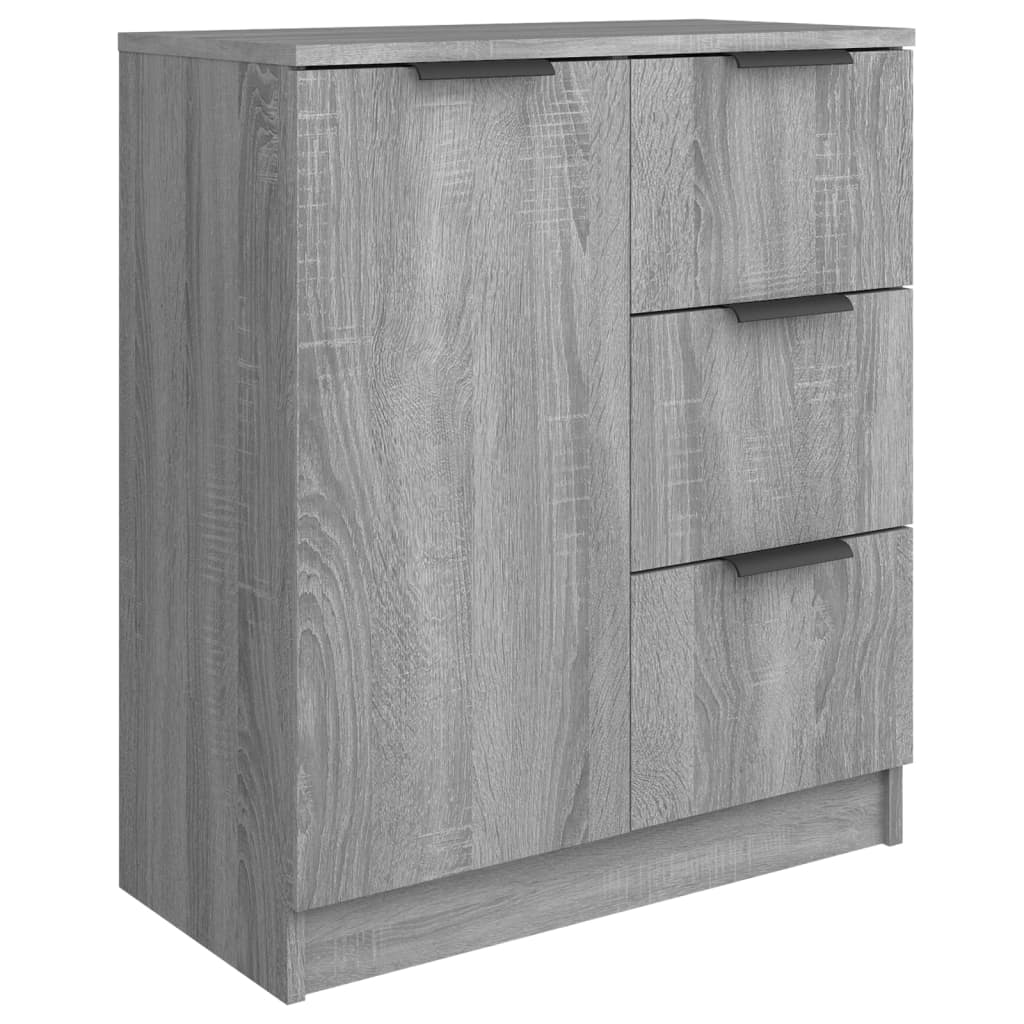 Sideboards 2 Stk. Grau Sonoma 60x30x70 cm Holzwerkstoff