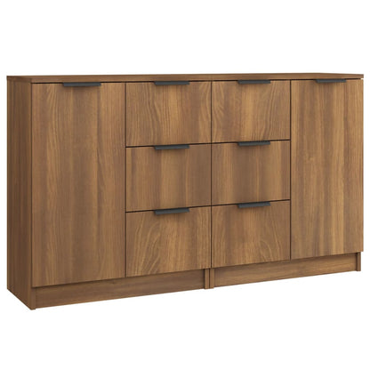 Sideboards 2 Stk. Braun Eichen-Optik 60x30x70 cm Holzwerkstoff