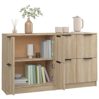 Sideboards 2 Stk. Sonoma-Eiche 60x30x70 cm Holzwerkstoff