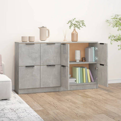 Sideboards 2 Stk. Betongrau 60x30x70 cm Holzwerkstoff