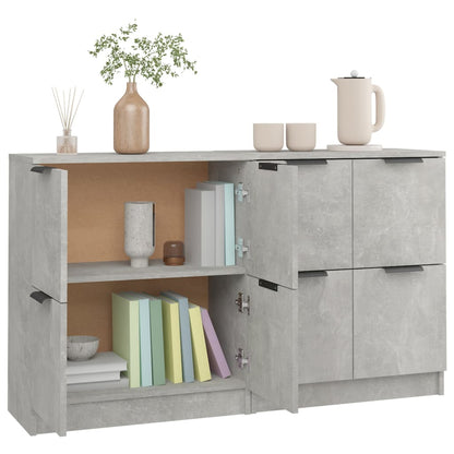 Sideboards 2 Stk. Betongrau 60x30x70 cm Holzwerkstoff