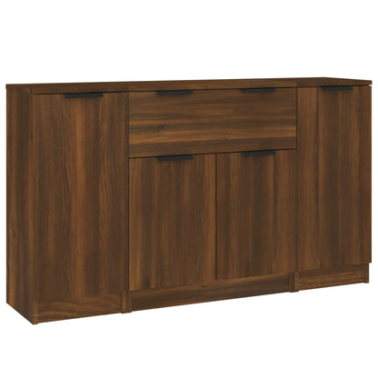 Sideboards 3 Stk. Braun Eichen-Optik Holzwerkstoff