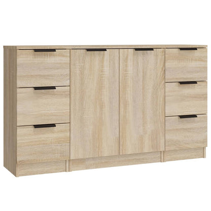 Sideboards 3 Stk. Sonoma-Eiche Holzwerkstoff