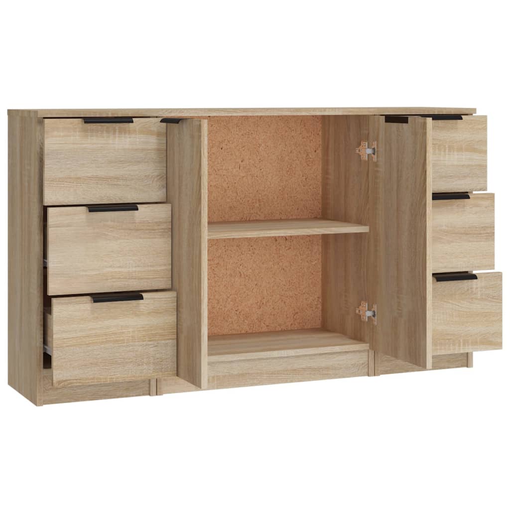 Sideboards 3 Stk. Sonoma-Eiche Holzwerkstoff