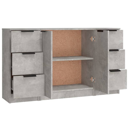 Sideboards 3 Stk. Betongrau Holzwerkstoff