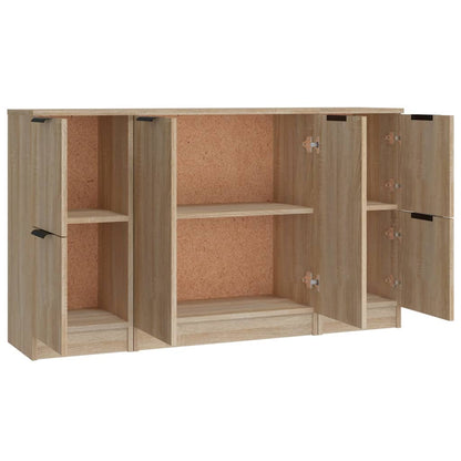 Sideboards 3 Stk. Sonoma-Eiche Holzwerkstoff