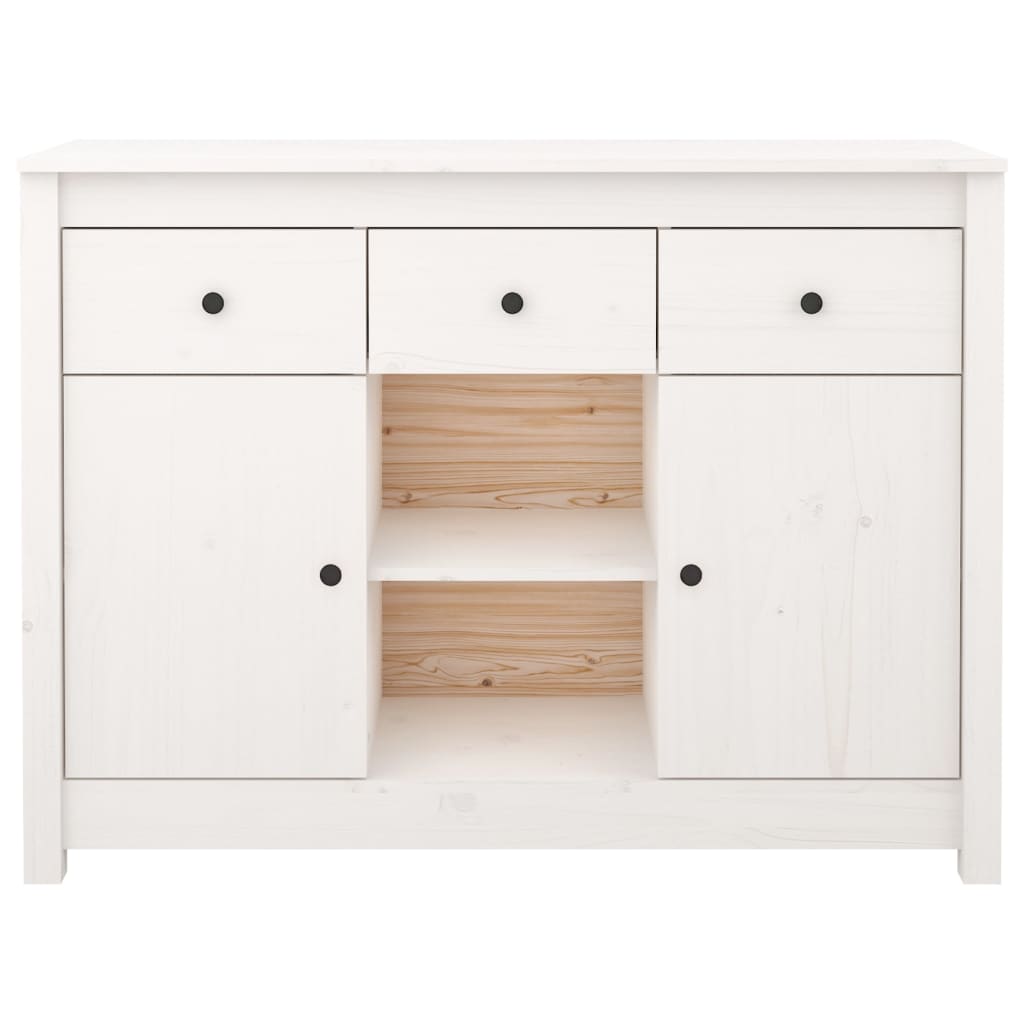 Sideboard Weiß 100x35x74,5 cm Massivholz Kiefer