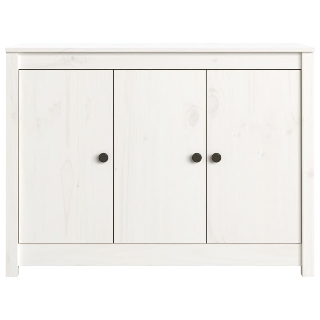 Sideboard Weiß 100x35x74 cm Massivholz Kiefer