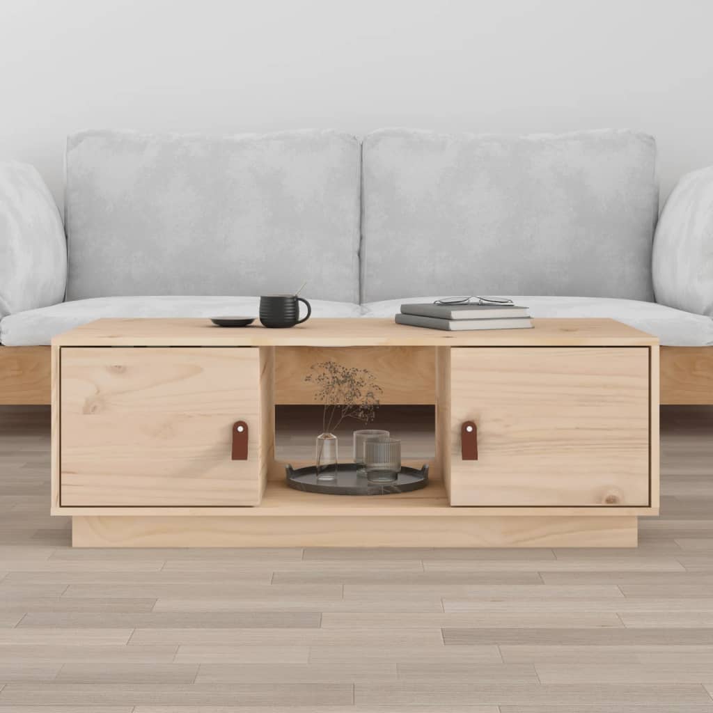 vidaXL Couchtisch 100x50x35 cm Massivholz Kiefer