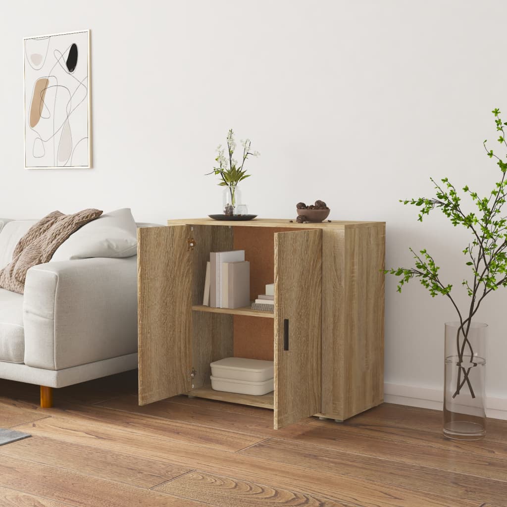 Sideboard Sonoma-Eiche 80x33x70 cm Holzwerkstoff